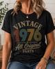 Vintage 1976 All Original Parts Shirt, 1976 Birthday Tee, 49th Birthday Gift, Retro 70s Shirt, Funny Aging Shirt, Unisex Graphic Tee