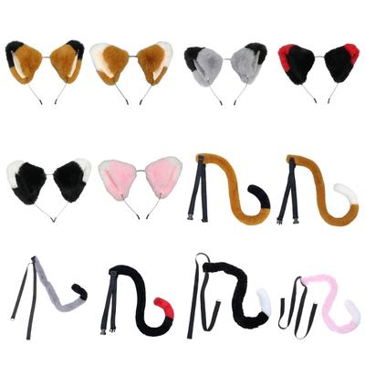 Plush Beast Ear Hairband Animes Maid Headband Cosplay Party Dress Up Hair Decors