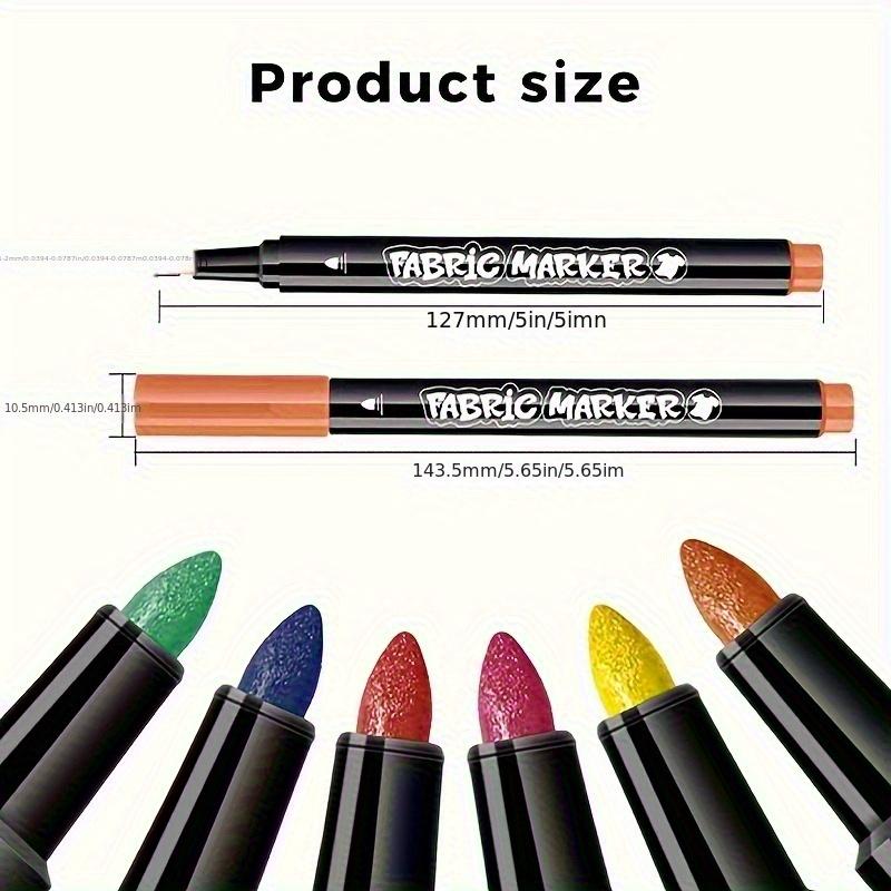 Permanent Fabric Markers, Colorful Fabric Pens, Non-Toxic,Washable,Waterproof and Fade-Resistant,Fabric Decoration for Clothing