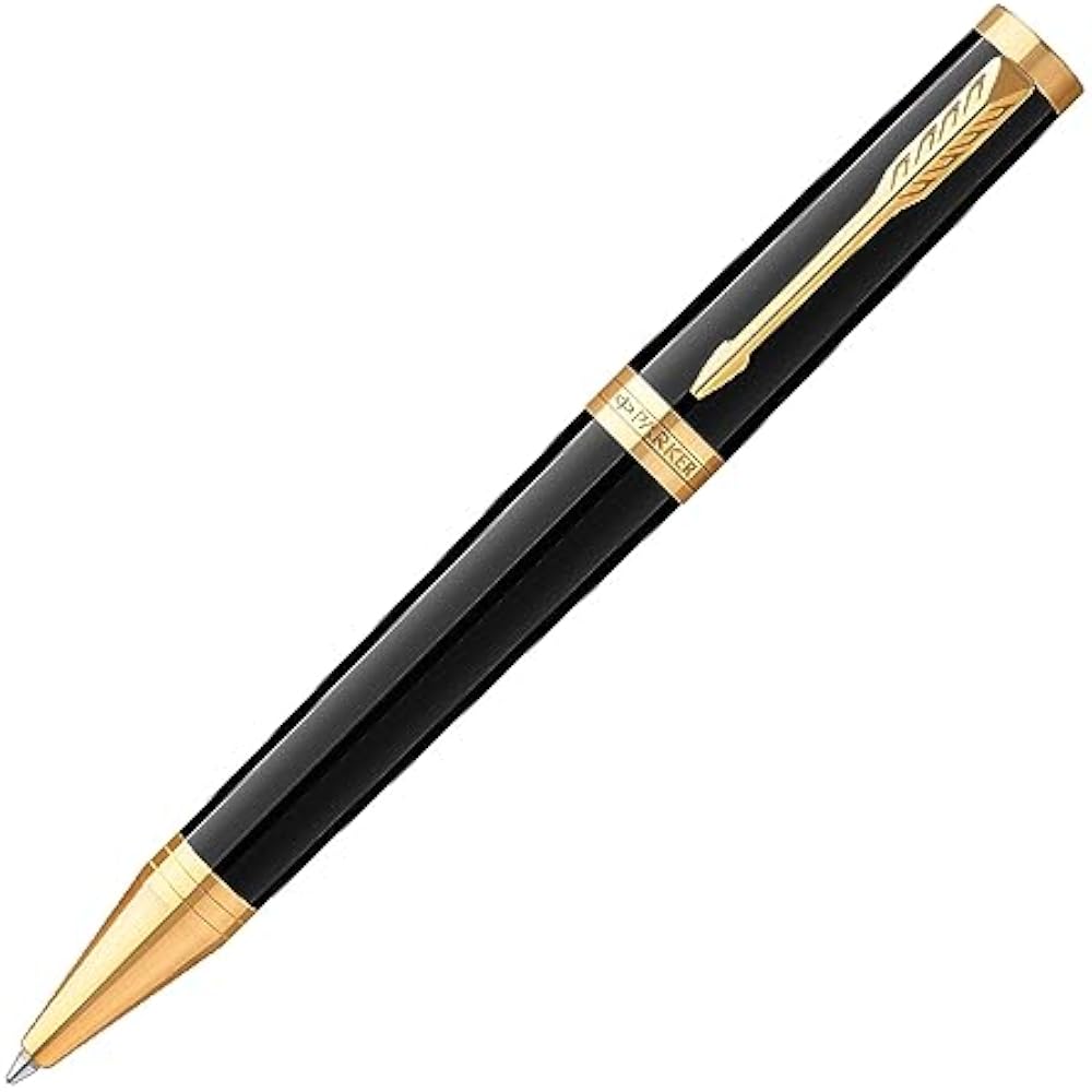 PARKER Parker Ballpoint Pen, Ingenuity, Black GT, Medium, Oil-based, Gift Box Included, Regular I...