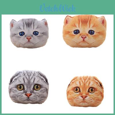 Cute And Creative 3d Cat Head Cushion Soft Plush Alien Cat Pillow Gift