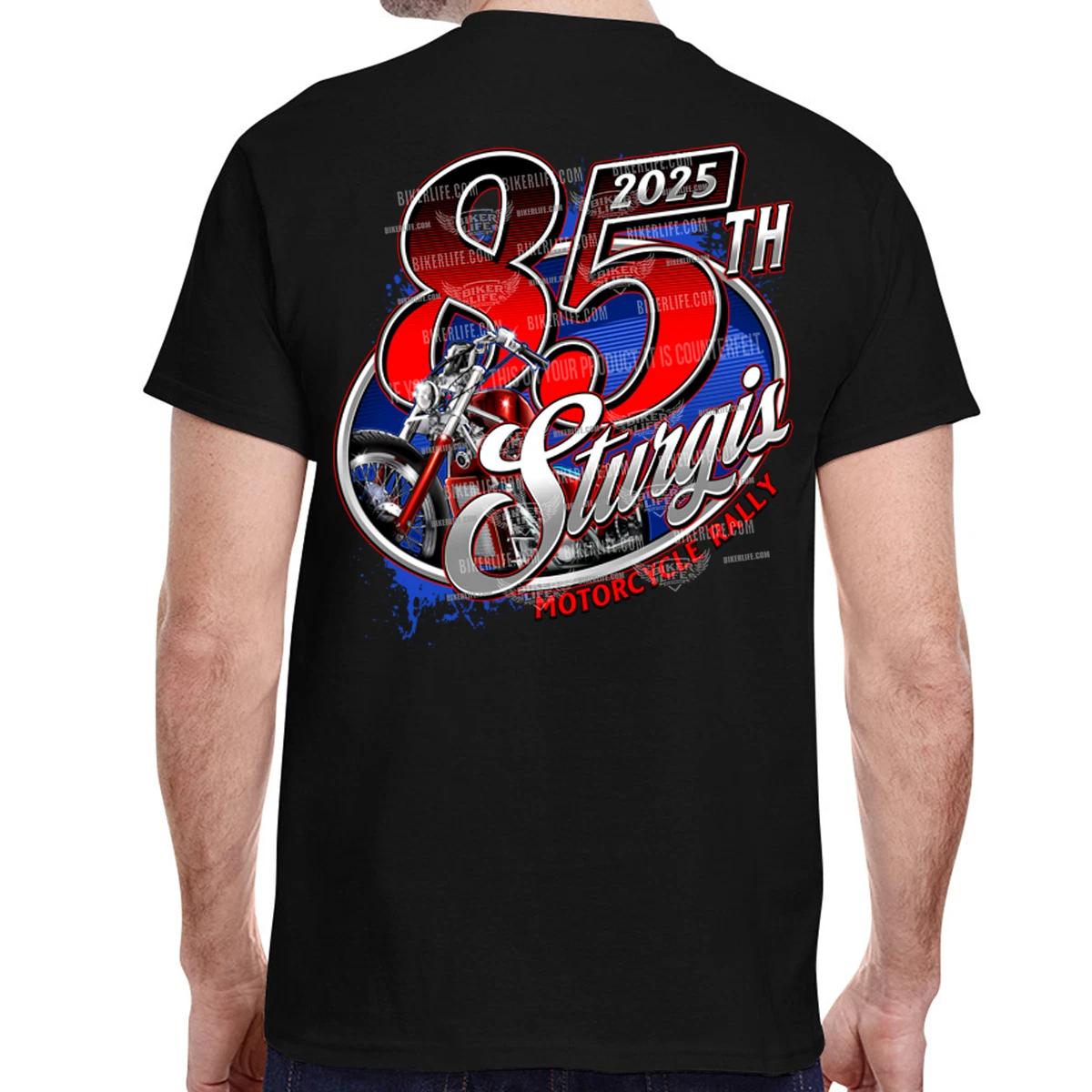 2025 Sturgis Motorcycle Rally Big Anniversary T-Shirt No Harley S