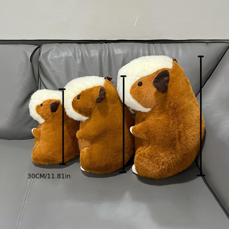 

Декоративная подушка-диван в форме морской свинки, мягкая на ощупь, обеспечивающая комфортное обнимание, реалистичный дизайн животного, гладкий мех, коричневый цвет Small