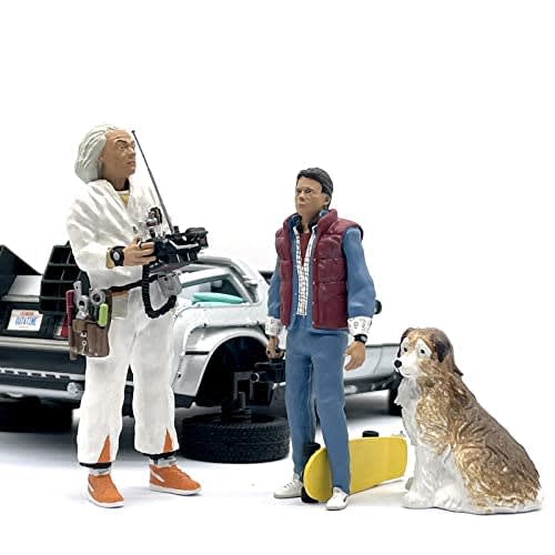 

1/64 Scale Resin Figures Back to the Future Series Classic Miniature Plastic Model (3 Figures) Simulation Model Mini GT Decorative Accessory for Boys,