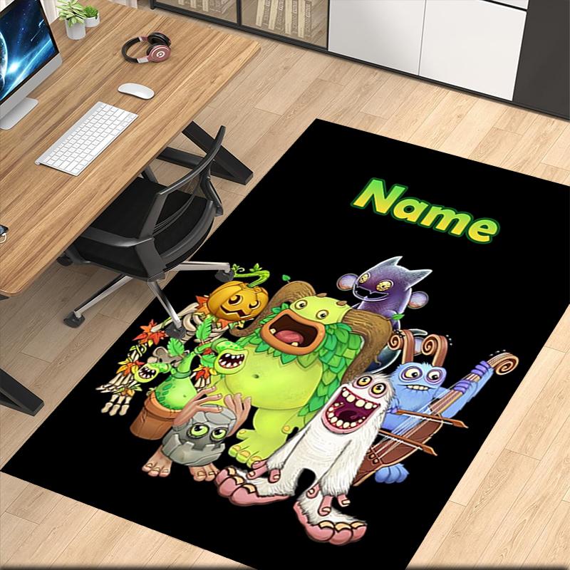 Tappeto Stampato Personalizzato My Singing Monsters Playground, per Sedia da Ufficio Soggiorno Camera da Letto Cucina Decorazioni Regali.