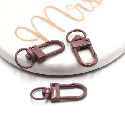 10Pz Colore Caramella Misto Gancio Girevole a Moschettone Aragosta Placcato Metallo Accessori per Creazione Gioielli Fai da Te per Portachiavi Borse