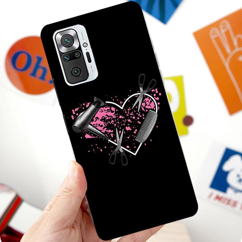 Coque Étui Coiffeur pour Xiaomi Redmi Note 12 Pro 11 8 9 10 Pro 9S 10S 11S 12S Redmi 12C 10C 9C 10A
