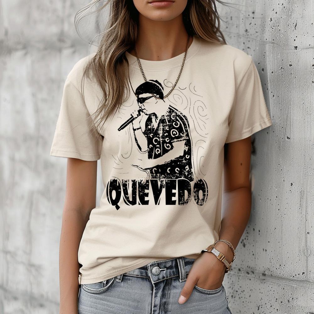Quevedo T-shirts Women Streetwear Summer Designer T Shirt Female Designer Clothing