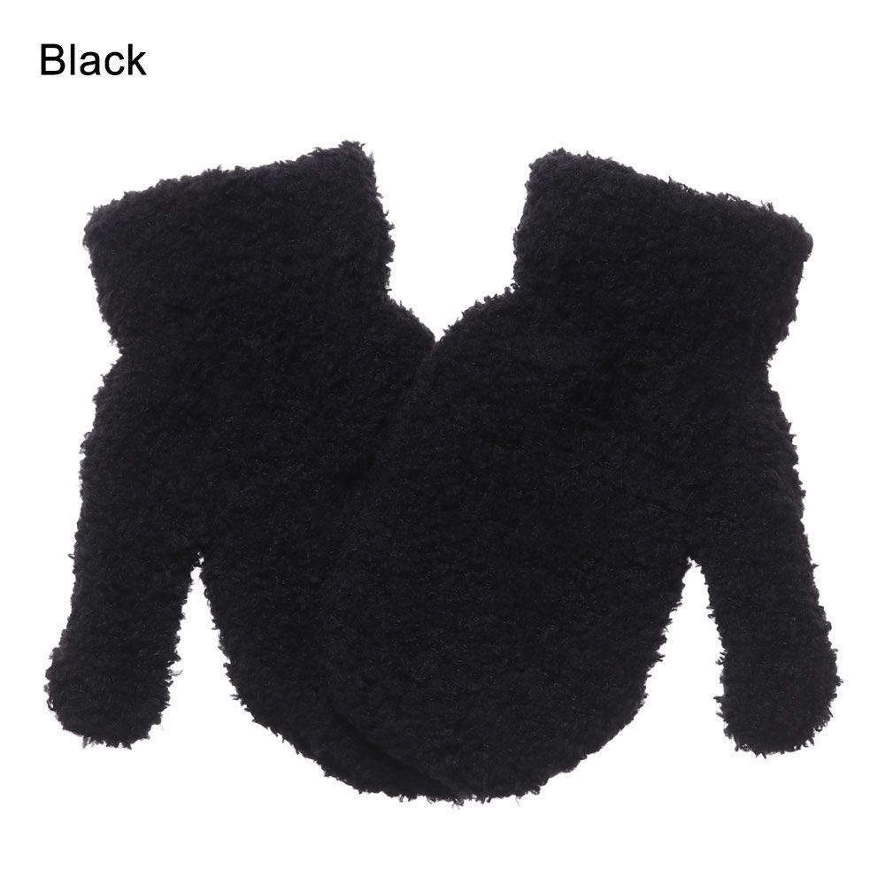 

Boys Girls Winter Baby Cartoon Lovely Candy Color Coral Plush Mittens Kids Gloves Full Fingers