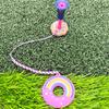 Golf Tee Holder Plastic Anti Lost Golf Tee Hanger Cartoon Donut Golf Tee Ring with Strap Golf Accessories for Men Women Golfer Gifts