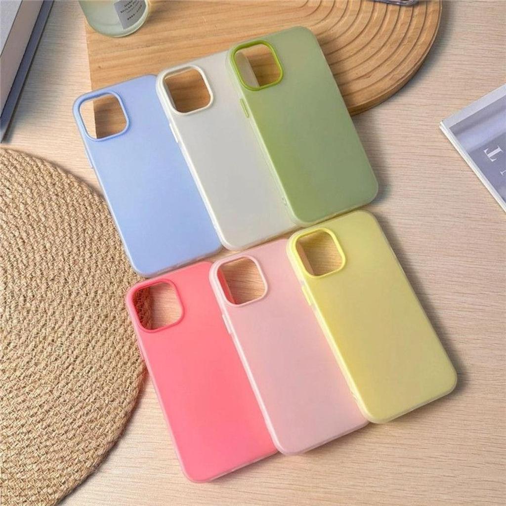 Jelly Two-in-one Mobile Phone Case for Apple Mobile Phone Case New Solid Color Shell Personalized Stand Fruit Dopamine Solid Color Simple