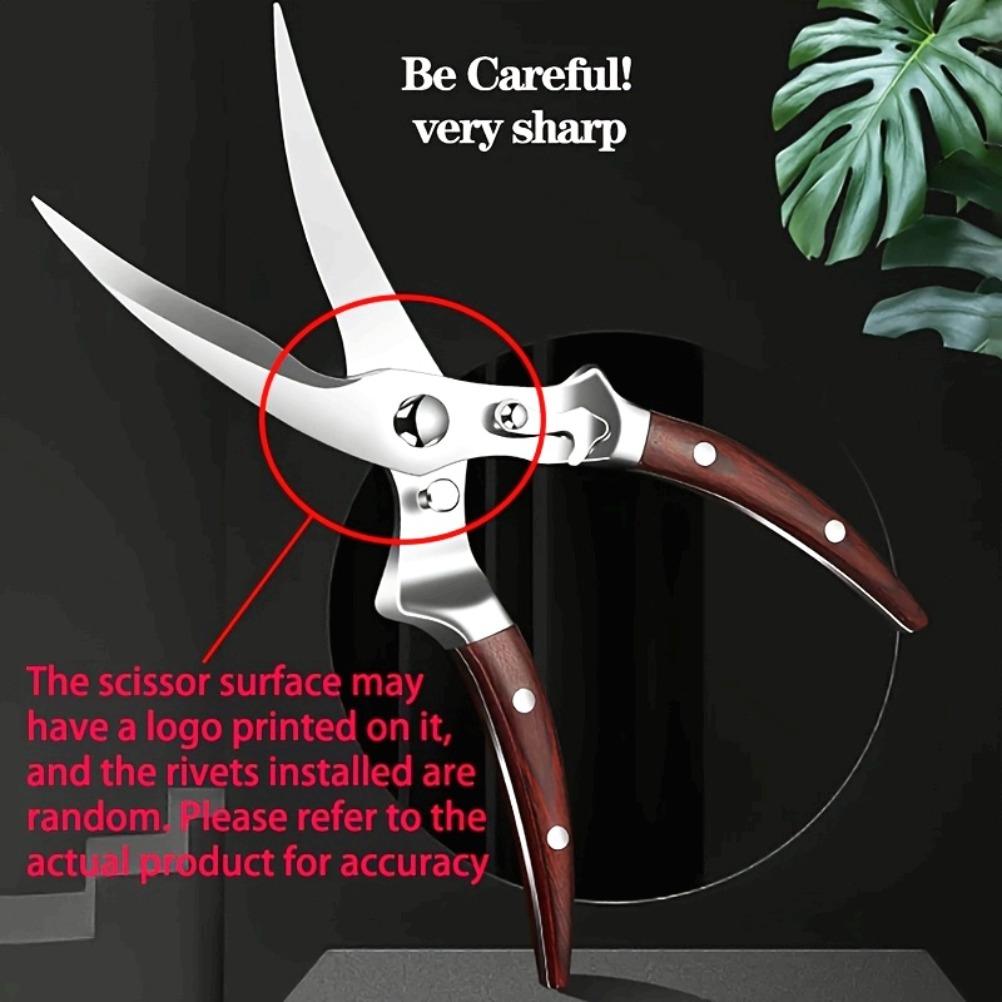Stainless Steel Kitchen Scissors High-quality Chicken Bone Fish Cutting Barbecue Scissors Camping Scissor Kitchens Accessories