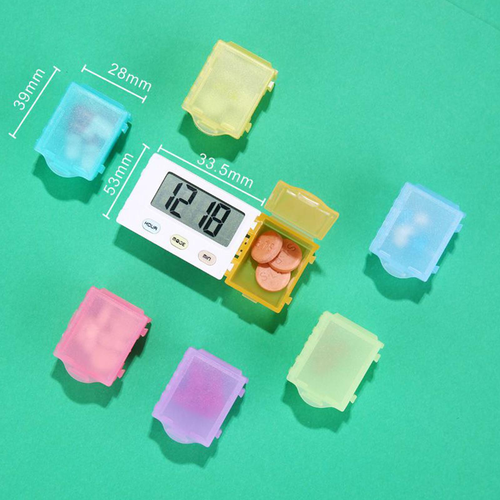 Dust-proof Separated       Box Case Electronic Timer Alarm Clock Reminder Medicine Storage Dispenser