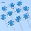 Frozen Princess Snowflake Cake Topper - Acrylic White Christmas Decoration for Baking and Birthdays
