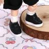 1 Par de Tênis Preto e Branco para Boneca OB11 Acessórios OB11 Sapatos para Boneca BJD 1/12 Decoração Material de PVC para Boneca Destacável