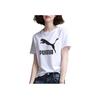 Puma Essentials American Retro Brand Logo Print Loose Round Neck Short Sleeve T-Shirt Women Tops White 855151-02