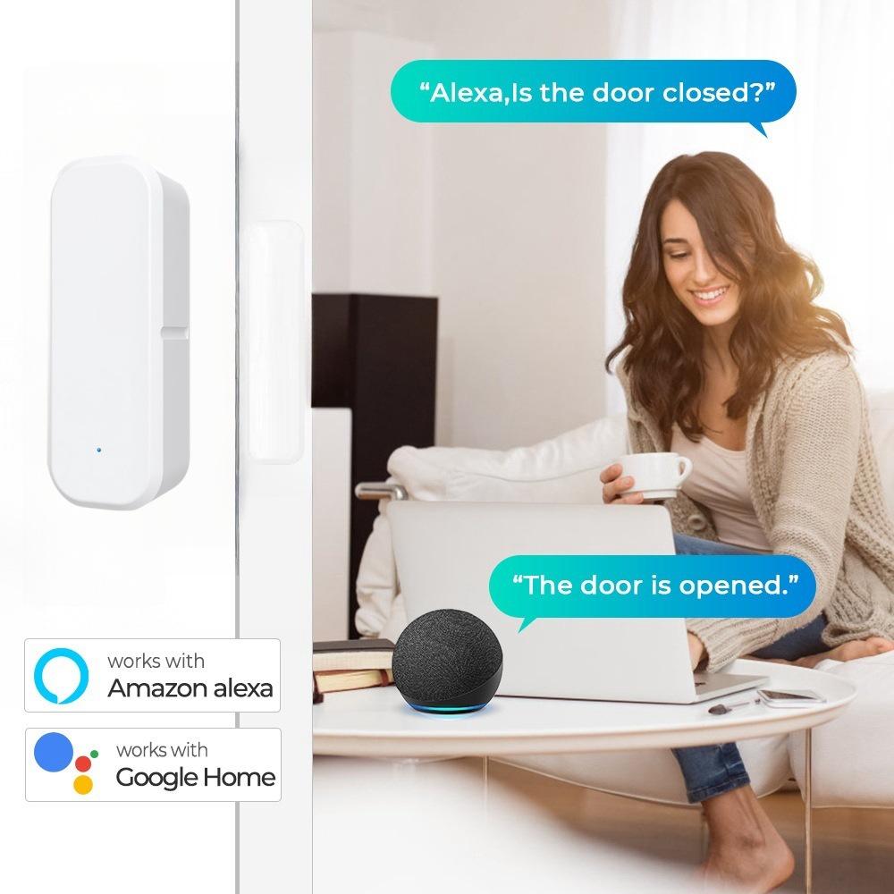 Tuya WiFi Smart Door Sensor: Magnetic Indoor Alarm Detector