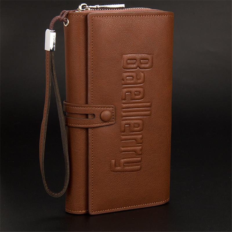 

Мужские сумки Baellerry, винтажные деловые сумки для телефонов, кожаные модные кошельки с держателями для карт 21cm*12cm*4cm темный кофе