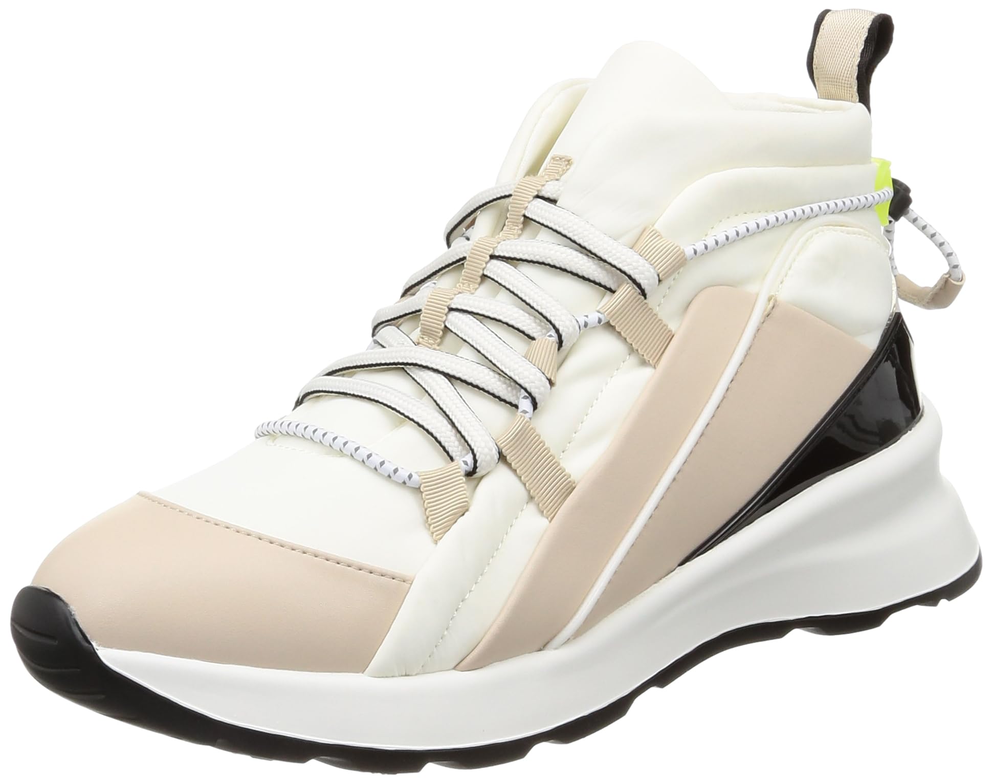

Lanvin en Bleu Size Ivory Size E Women s Lace-Up Mid-Cut Sneakers, 2785, Combi, 24.0 cm,