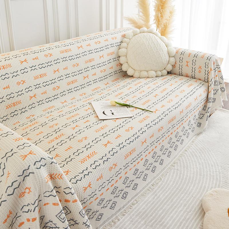 Chenille Sofa Towel Cover Cloth All-Inclusive Universal Four Seasons Universal Simple Sofa Cushion Cover Non-Slip Cover Blanket Anti-Scratching