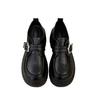 Thick sole height increase 6CM small man black small leather shoes women's British style 2025 new autumn loafers women's single shoes