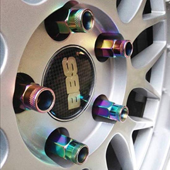 Wellvie Steel Wheel M12 X with Neo for Toyota and Customizable Exterior Parts for Perfect for Dressing Up Your Nuts, P1.25 Socket, Chrome, 24-Piece
