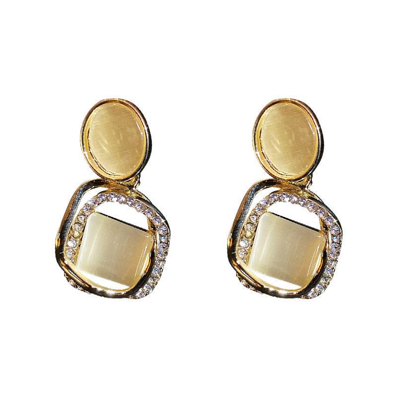 Korean Cat's Eye Dangle Earrings - 2026 Trendy High-Class Style for Women