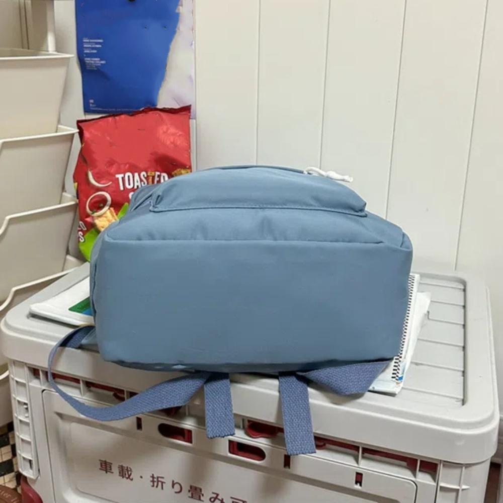 Solid Color Student Schoolbag Large Capacity Women's Schoolbag Portable Travel Bag  Students