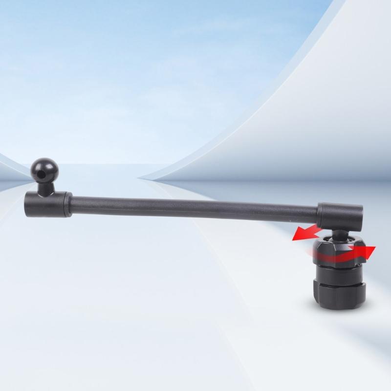 Adjustable 20cm Z Shape Extension Rod With Double 17mm Ball Joints For Tablet Vehicle Flexible Device Mounting Positions