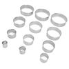 12pcs Portable Round Cookie Molds Mousse Cake Ring Mould Stainless Steel Baking Accessories