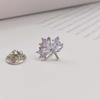 Korean Style Copper Inlaid Zirconia Summer Brooch Cardigan Collar Pin