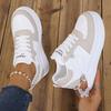 Spring New Style Korean Version Thick Bottom Heightening Sports Casual Shoes Women's Low Top PU Leather Sneakers