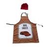 Sauce Kitchen Apron with Hat Adjustable Strap Breathable Christmas Halloween Cosplay Party Chili BBQ Teriyaki Sauce Chef Cooking Apron
