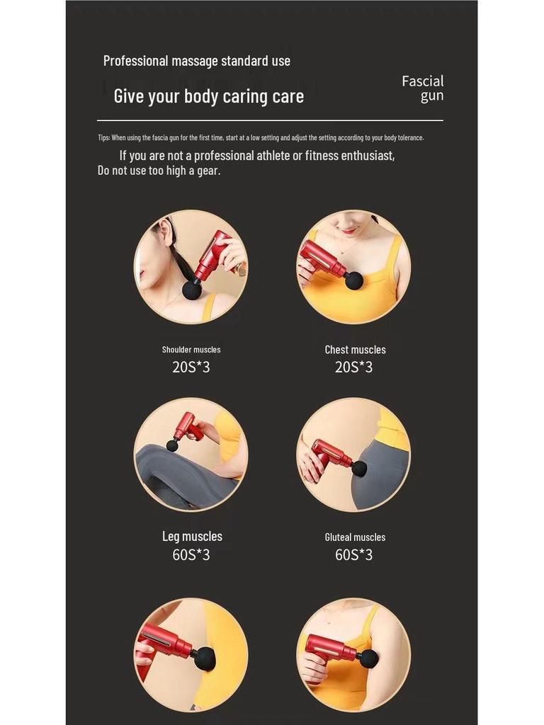 Mini elektrická masážní pistole pro svalovou relaxaci a úlevu od napětí v krku