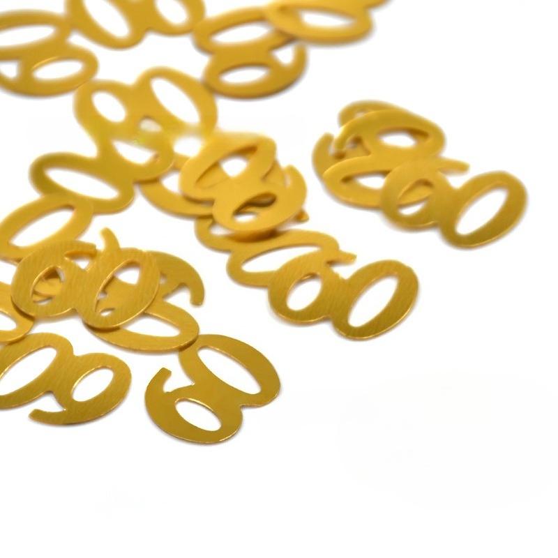 2Bags Sparkling Happy Anniversary Confetti Number 50 60 70 80 Years Couple Anniversary Party Tabletop Table Scatters Decoration