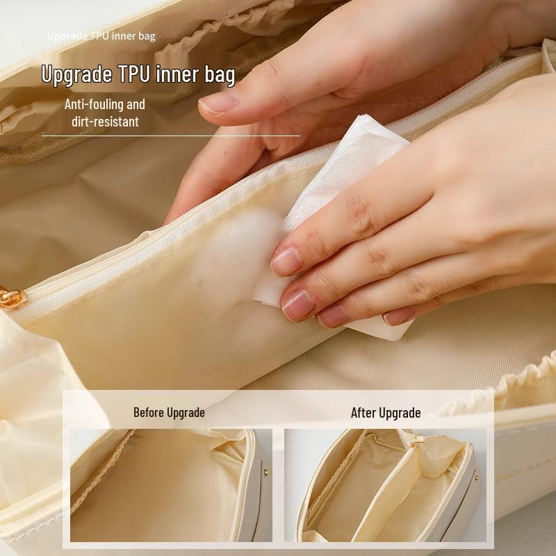 Large Capacity Portable Makeup Bag for Women - Travel Cosmetics & Toiletries Storage