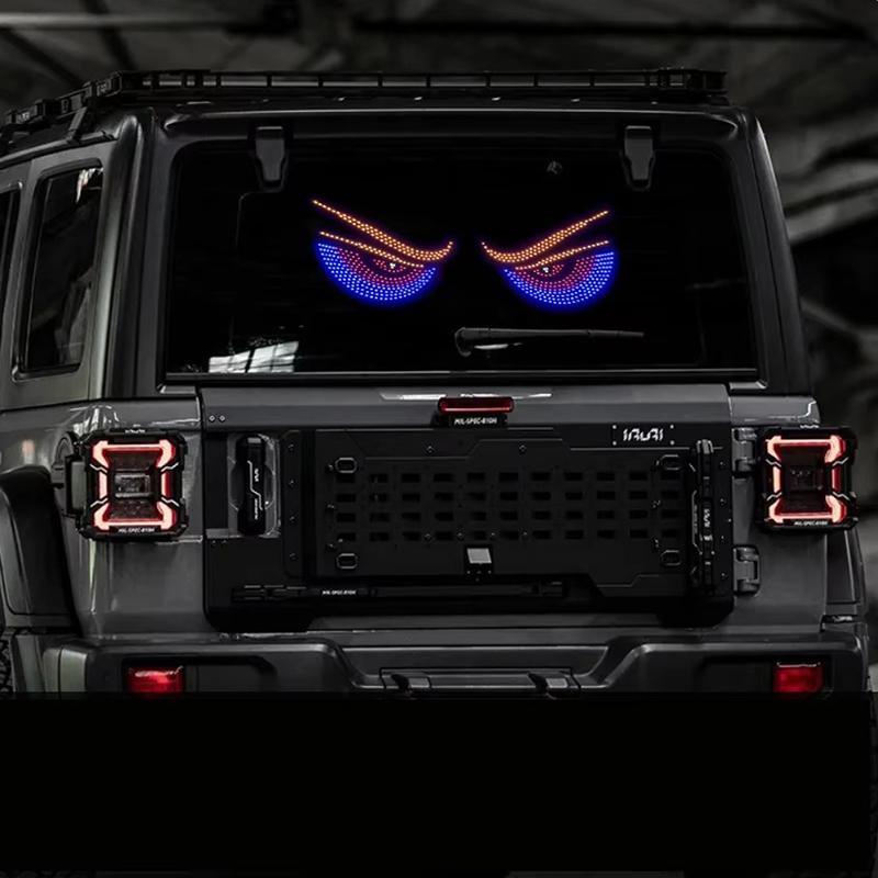 Truck Eye Light RGB Dynamic Demon Eye Decorative Light Led Display Decor Pixel Panel Windshield USB 5V Multi-Mode Lamp For Car SUV