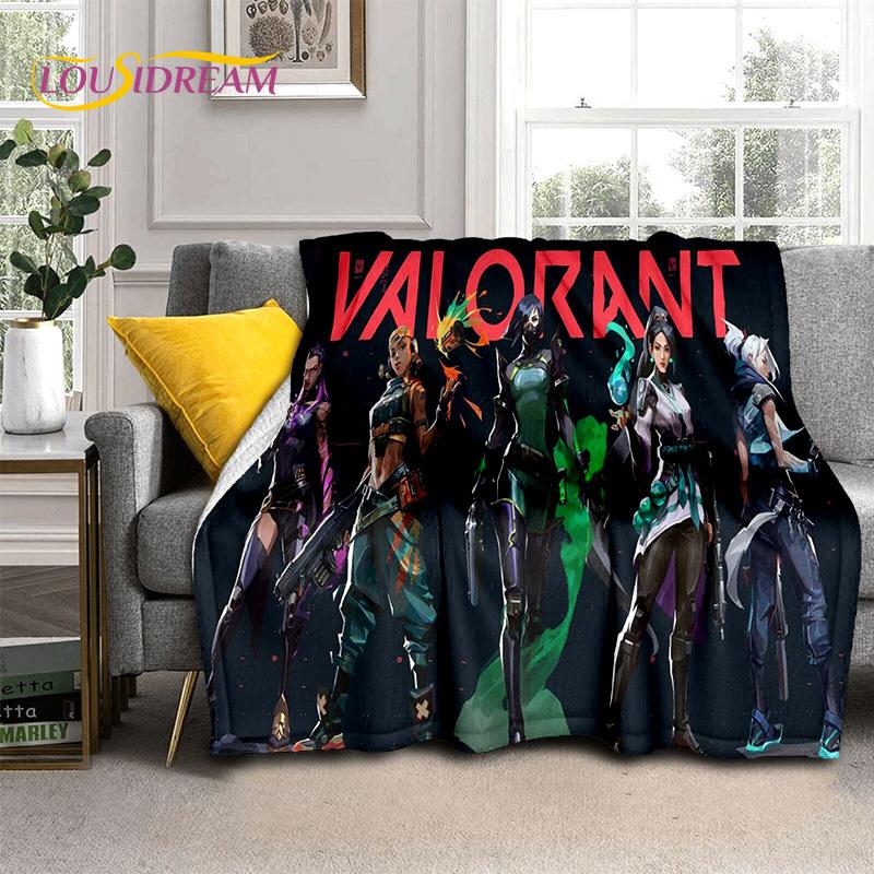 Cartoon Game VALORANT Gamer 3D Blanket,Soft Throw Blanket for Home Bedroom Bed Sofa Picnic Travel Office Rest Cover Blanket Kids
