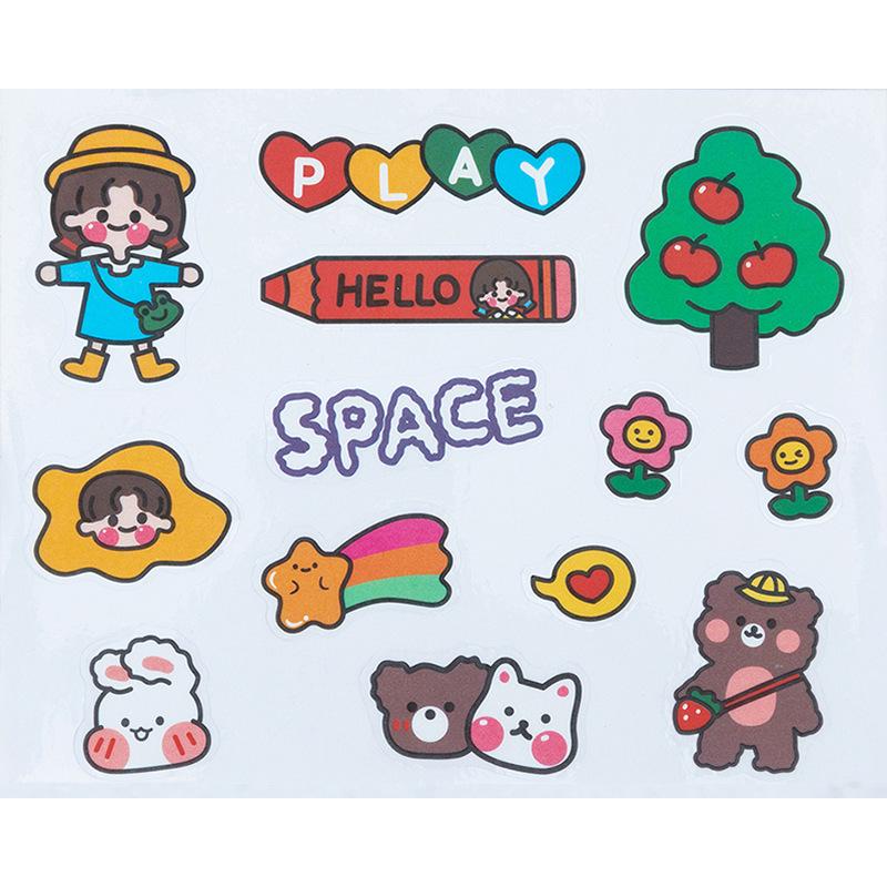 Kawaii Korean Cute Girl Stickers for Phone Cases, Stationery, DIY, Sealing, and Student Diaries
