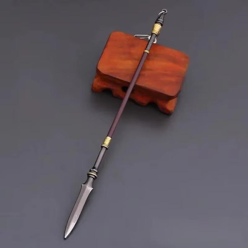 

22см Древнее Металлическое Холодное Оружие Большая Модель из Сплава Украшение Оружия Декор Дома Настольная Игровая Коллекция Экшн-Фигурка Искусство Игрушки 22cm