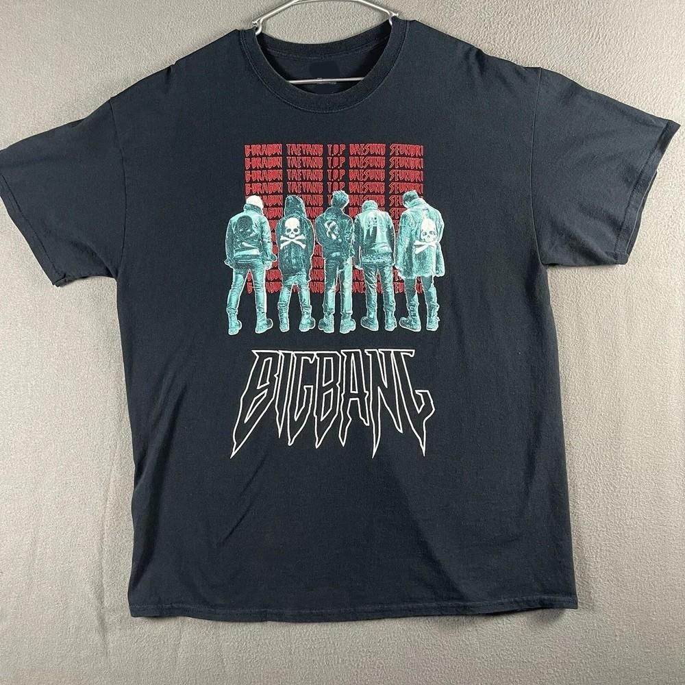 Футболка BIGBANG KPOP Фанская футболка G-Dragon Taeyang Daesung Seungri T.O.P S-4XL Унисекс Футболка XXXL