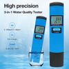 3 In 1 Water Quality Detector Portable ORP/CL/TEMP Meter CL/TEMP/H2 Detector Digital Water Tester for Drinking Water Aquaculture