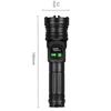Rechargeable LED Flashlight Powerful Battery Flash Light  with Tail Magnet Zoom Torch Light Long Range Lamp for Camping