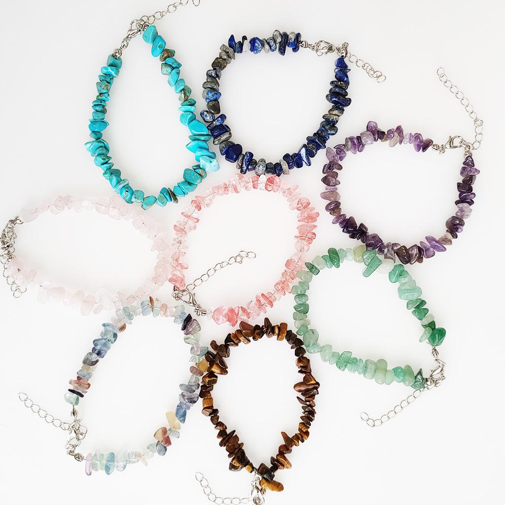 Pink Purple Agate Crystal Beaded Bracelet - Semi-Precious Gift for Female Students & Best Friends