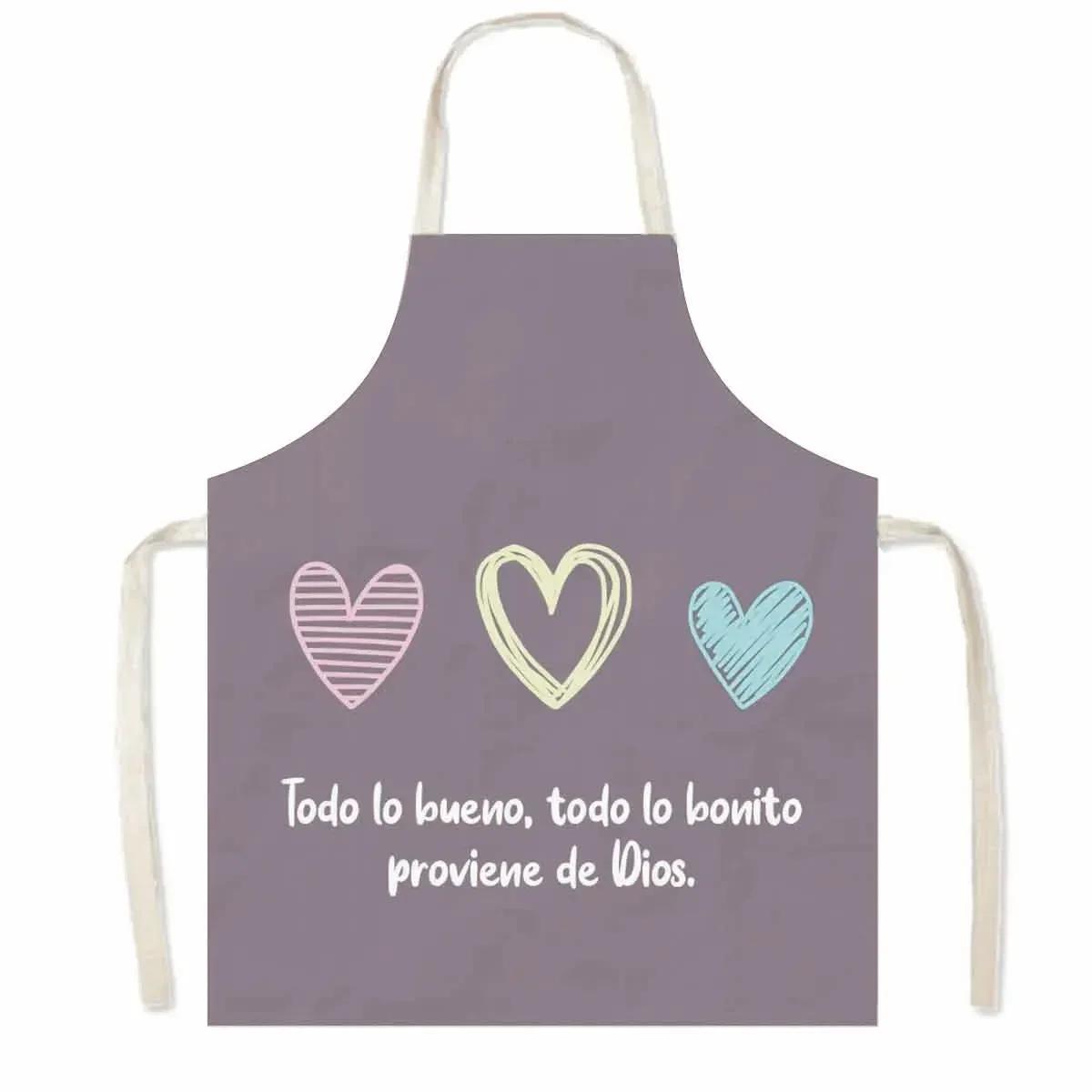 

Christian Gift Bible Verse Print Kitchen Apron Women Cooking Apron for Nail Salons BBQ Chef Waiter Home Cleaning Tool Pinafore 38X47cm