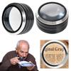 5X Dome Desktop Magnifying Glass 70mm Optical Glass 6 LED Cylinder Magnifier Map Jewelry Reading Magnifier for Seniors Reading
