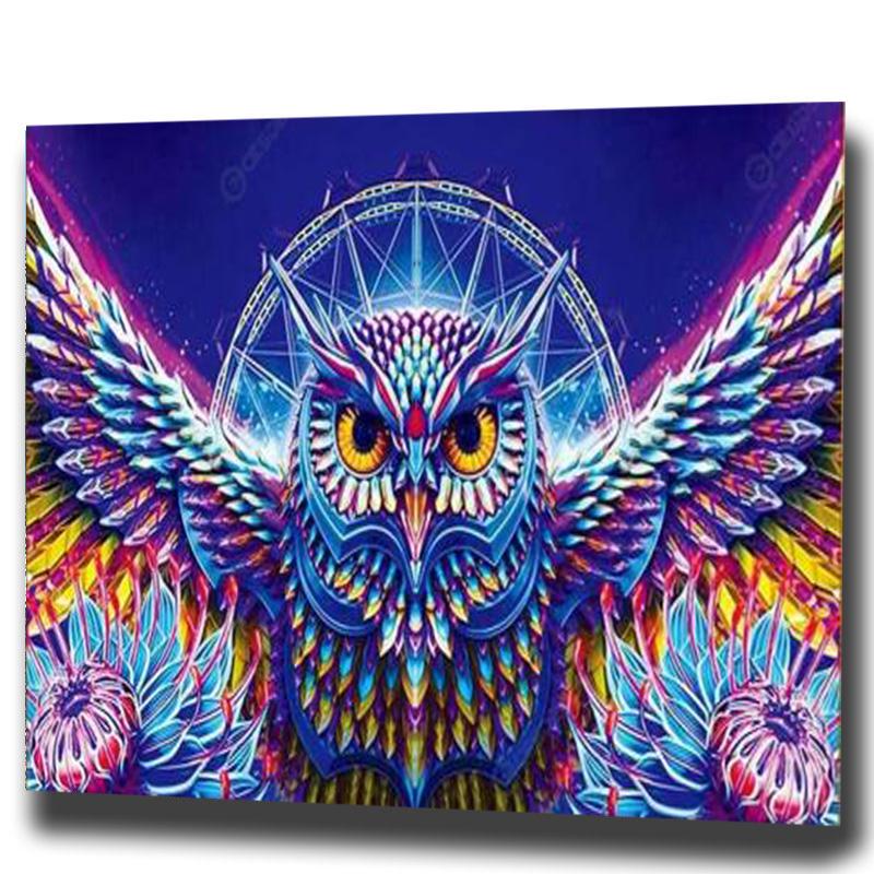 HUACAN DIY 5D Diamond Embroidery owl Diamond Mosaic Pattern Diamond Painting Cross Stitch Sticker