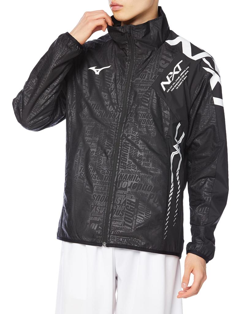 Training Wear Breath Thermo Warmer Shirt 32JE8540 Black x White Japan M to Japanese size [Mizuno] N-XT (equivalent M)