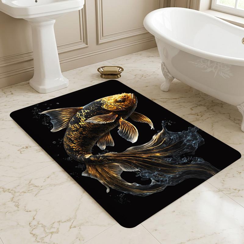 Golden Fish Living Room Nonslip Area Rug Soft Carpet For Bedroom Game Playroom Sofa Office Home Decor Doormat Christmas Gift C9302164