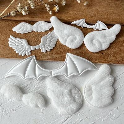 Geprägtes PU-Fell Teufelsfledermaus Engelsflügel - Handgefertigt Lolita DIY Dekoration & Fächer-Accessoires